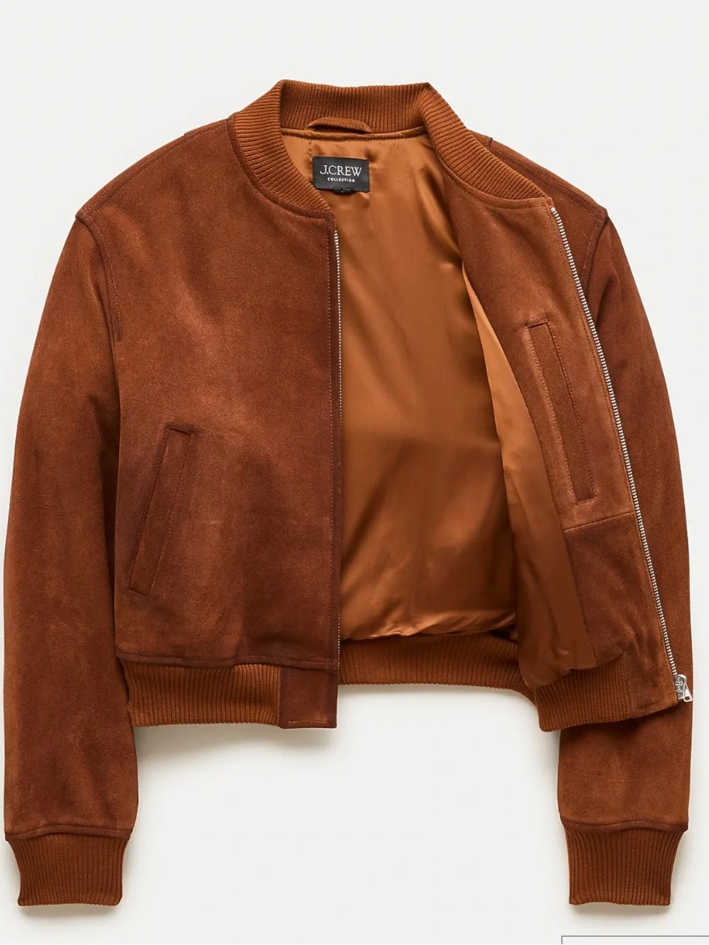 J. Crew Collection Suede Bomber Jacket